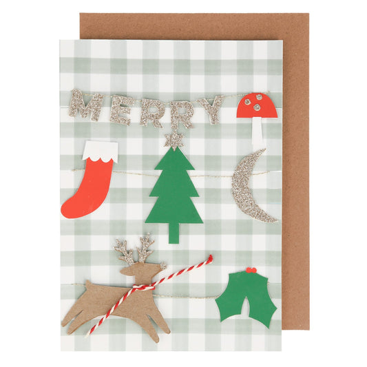 Christmas garland card