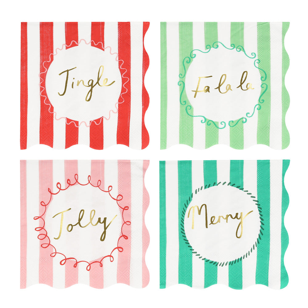 Elegant stripe christmas party theme