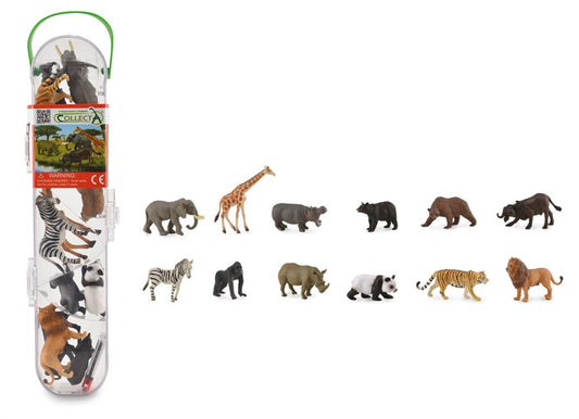 Set van 12 wilde dieren