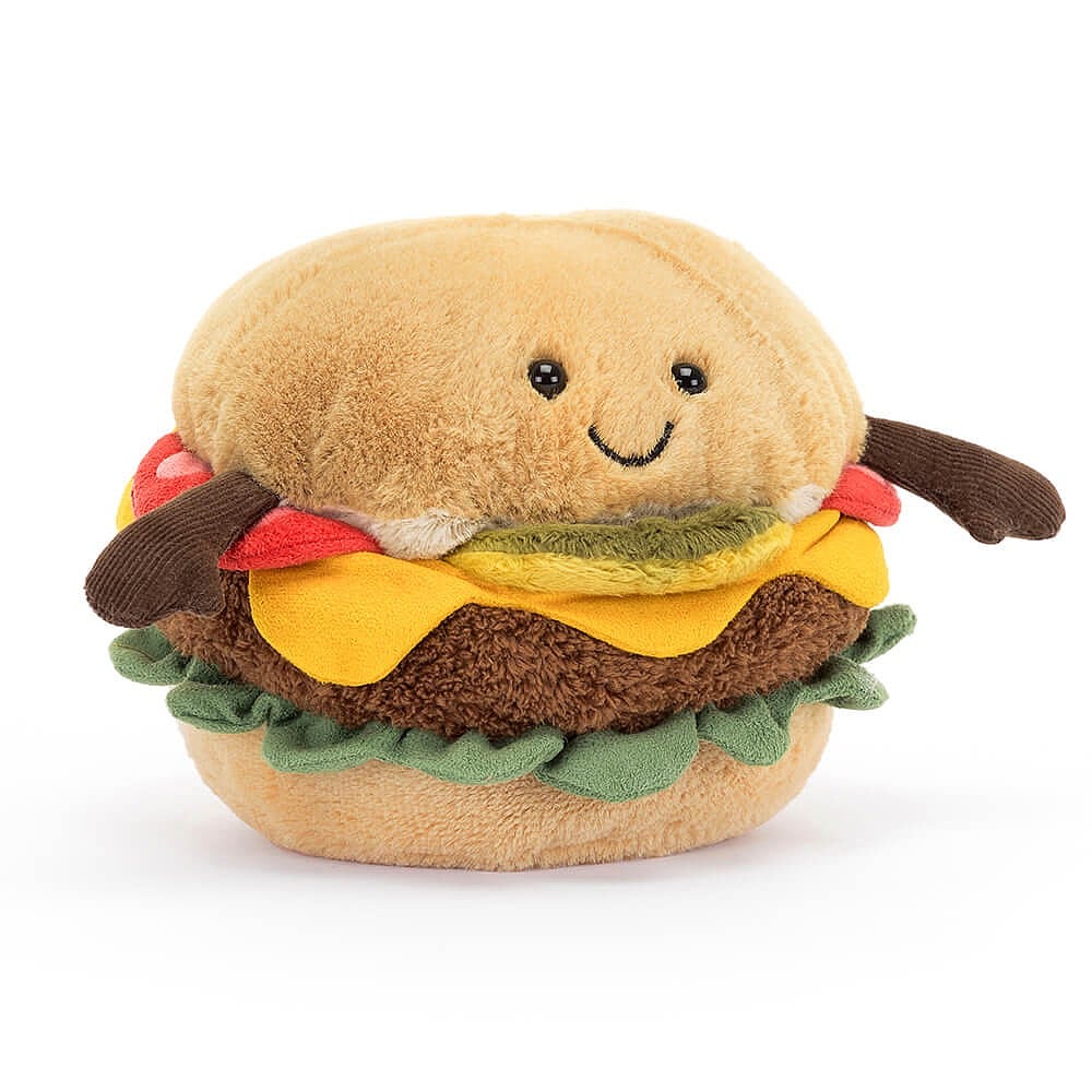 Amuseable slice of pizza/sandwich/burger