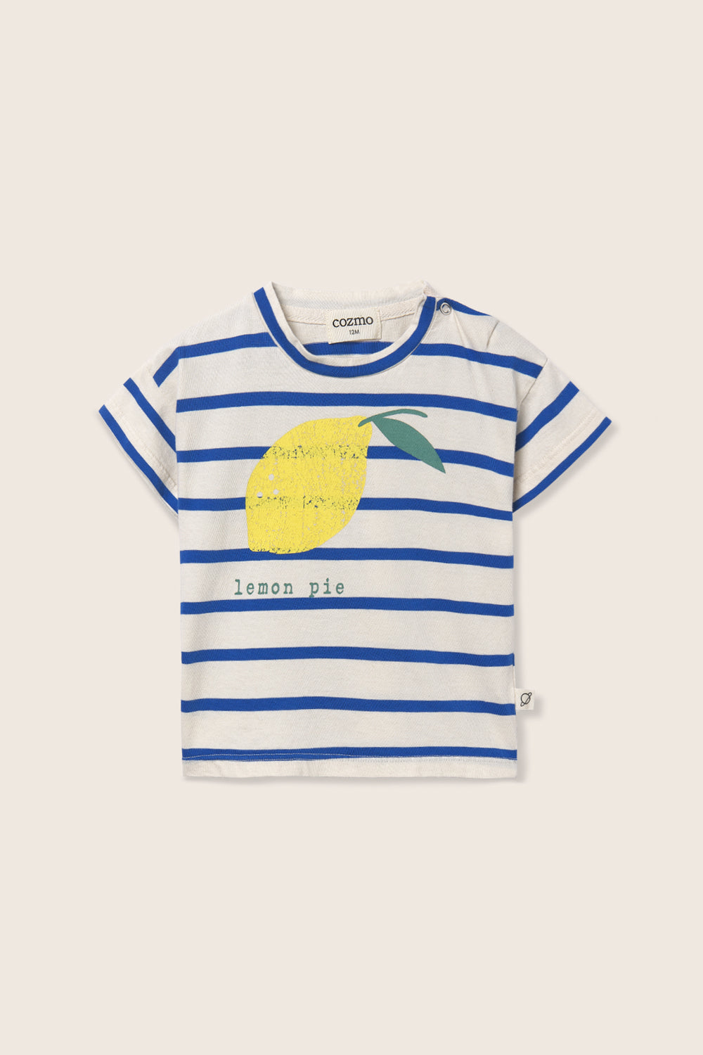 Aran striped jersey cotton print t-shirt