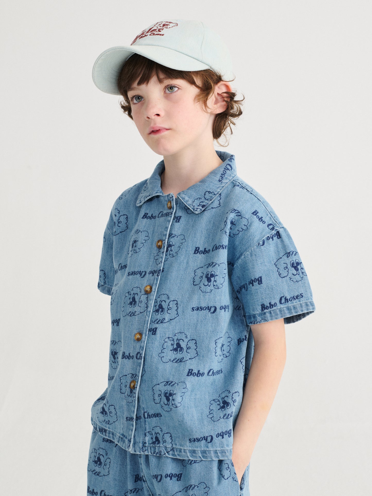 Pickle the dog all over denim shirt