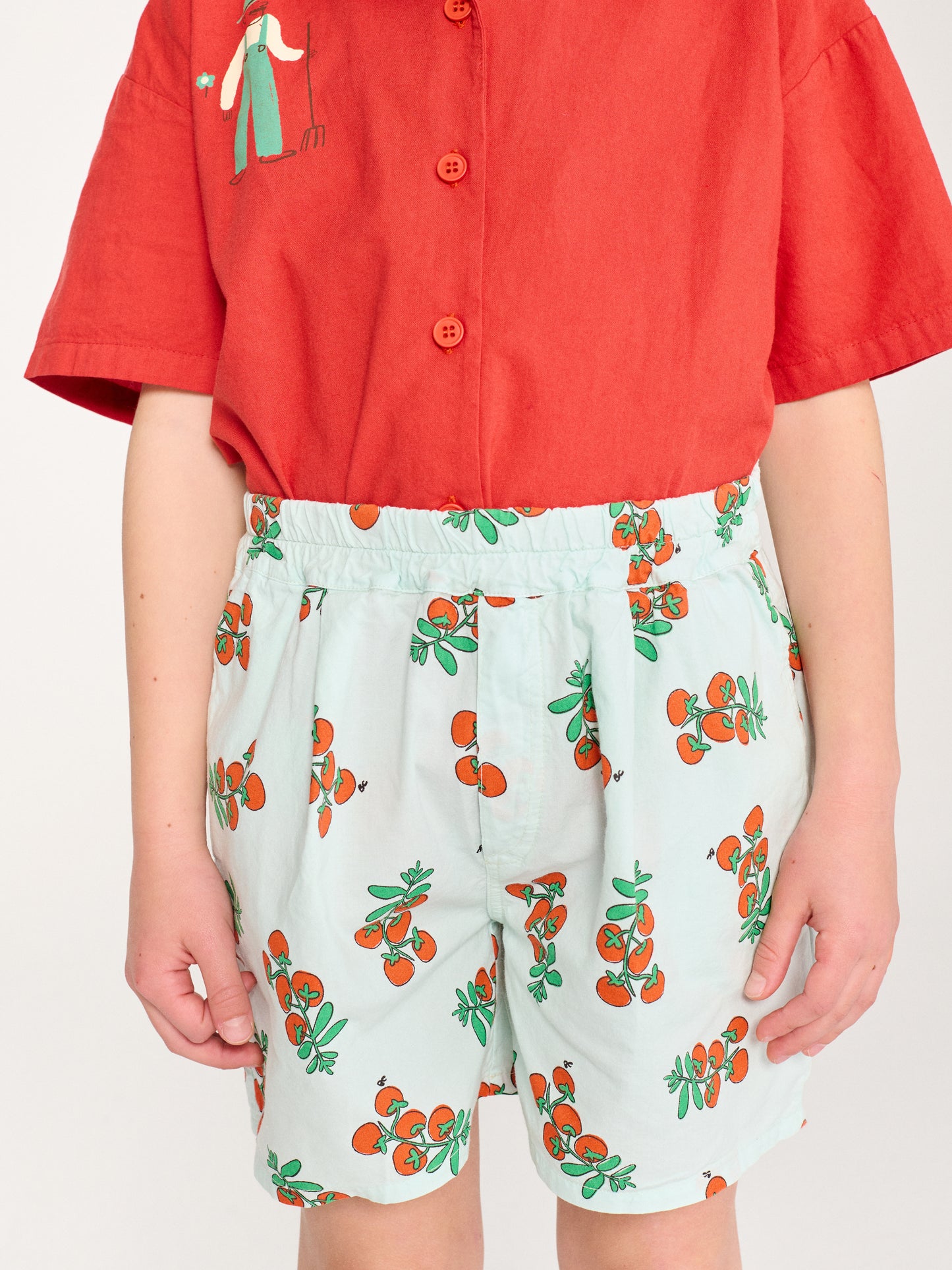 Juicy tomatoes woven shorts