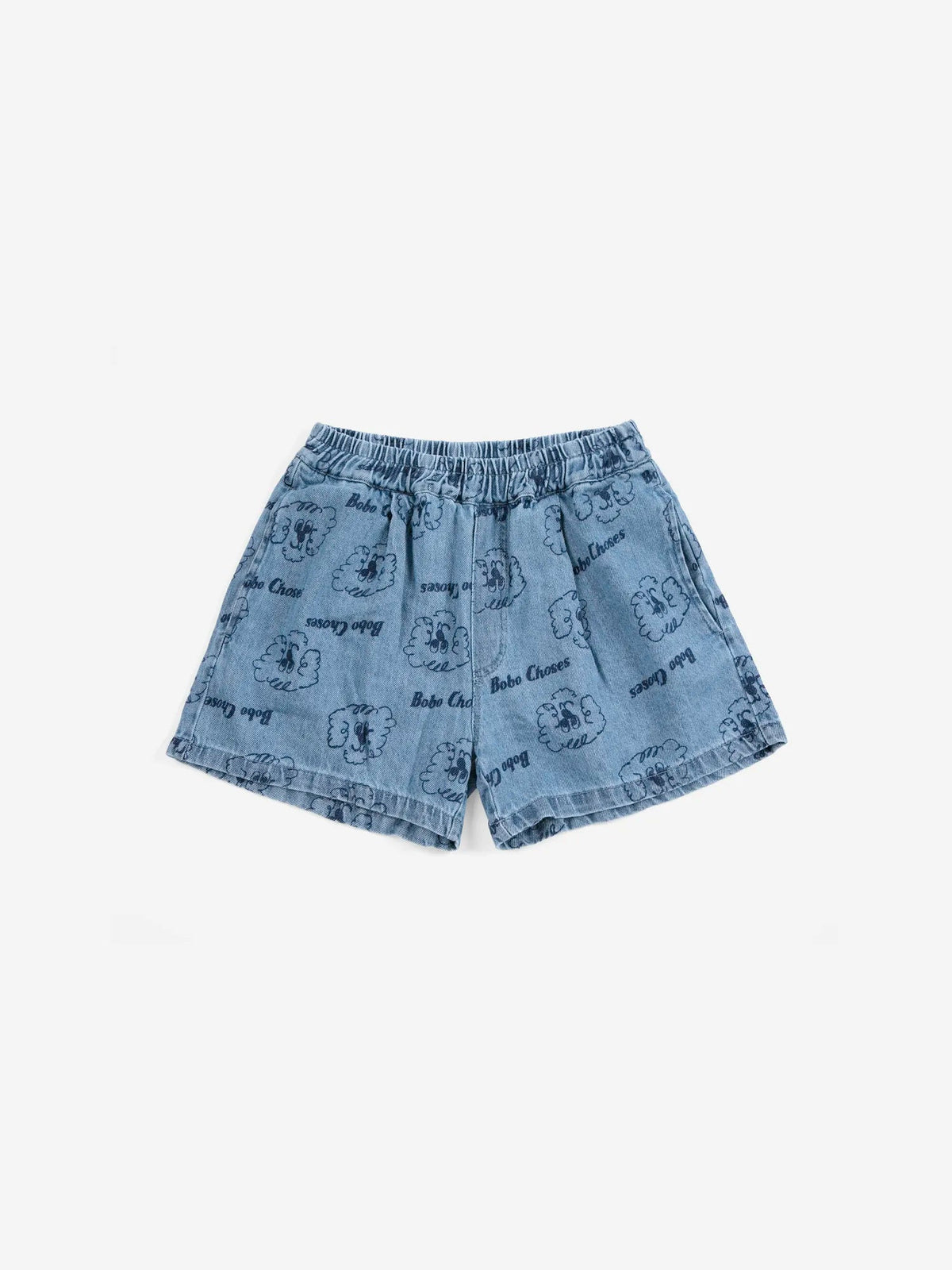 Pickles the dog all over denim short