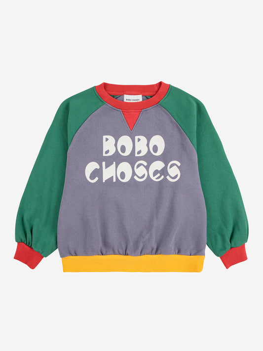 Bobo Choses color block ranglan sweatshirt