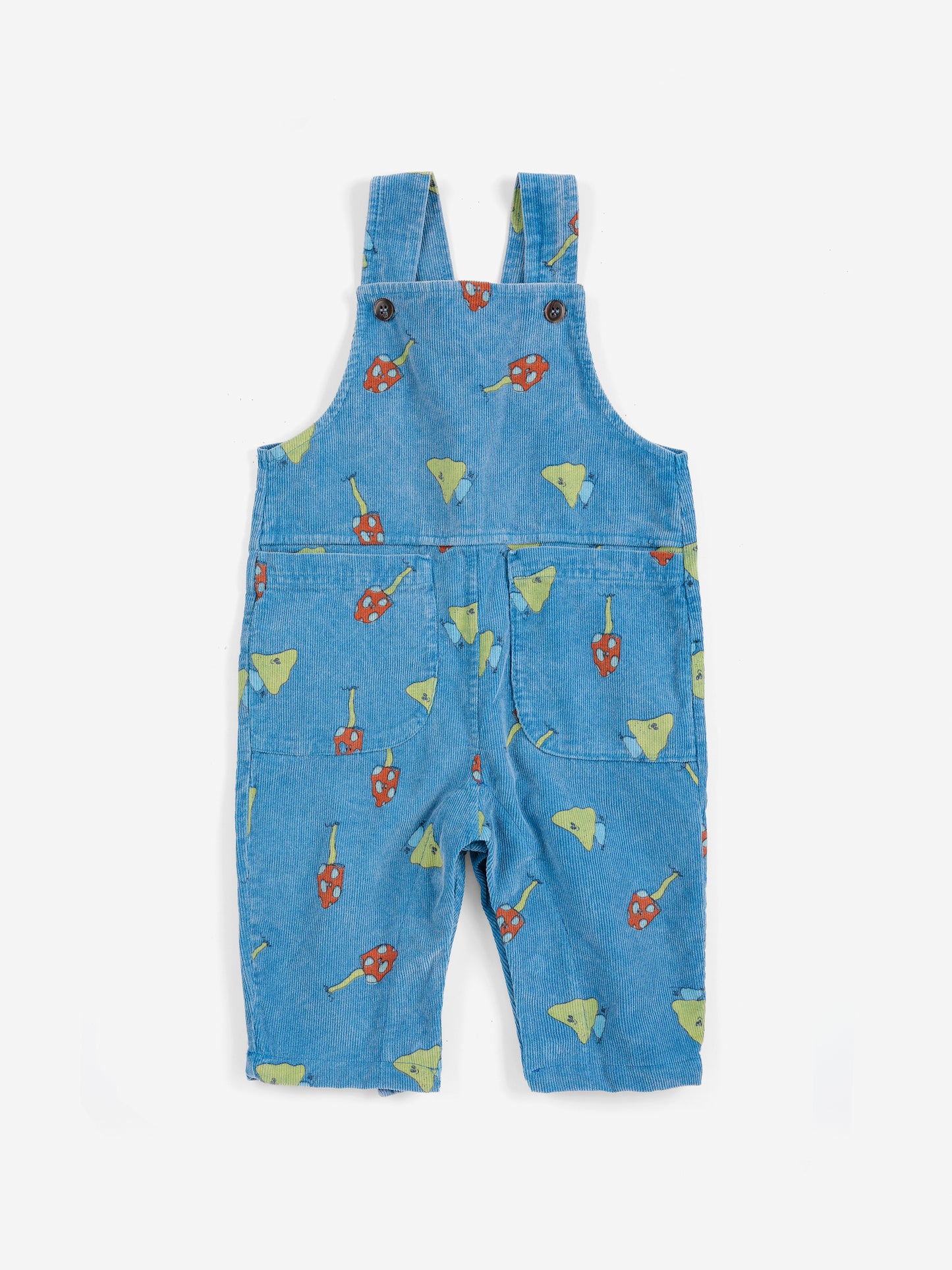 Mush monster duo all over corduroy overall