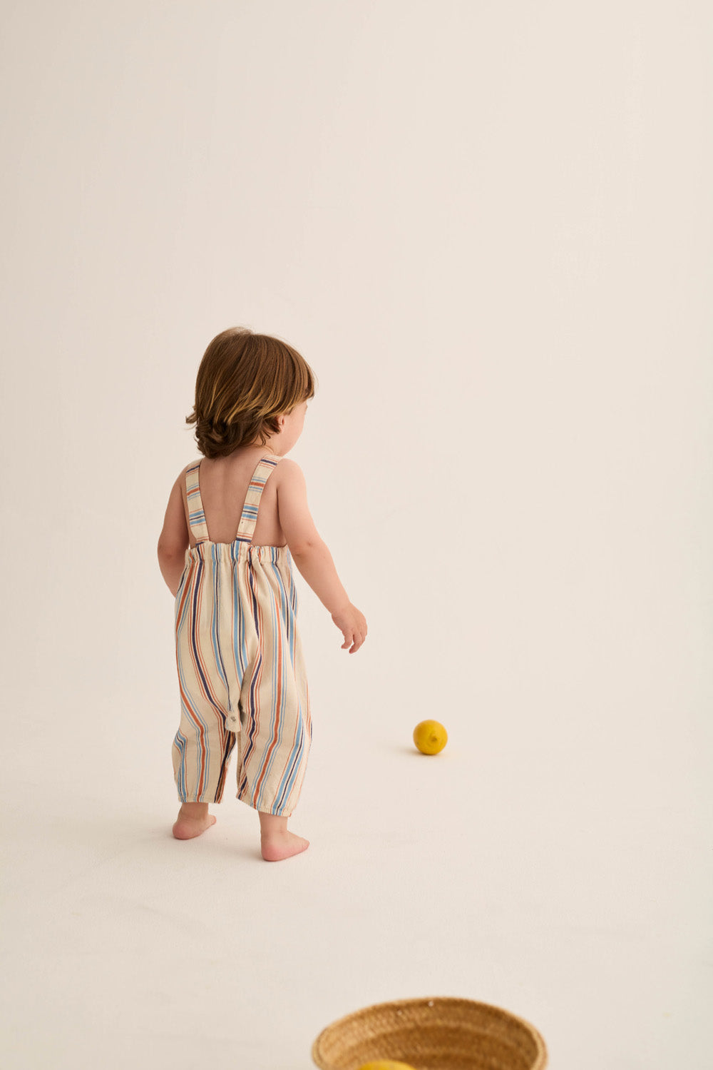 Ranger striped cotton overalls