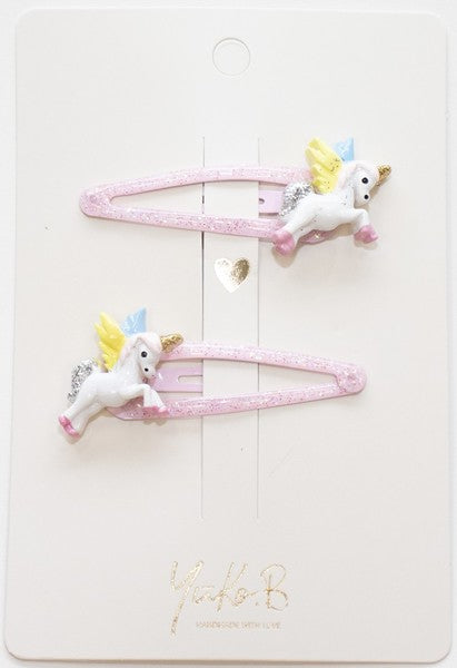 Haarspeldjes fairy tale/horses/golden unicorn/rainbows