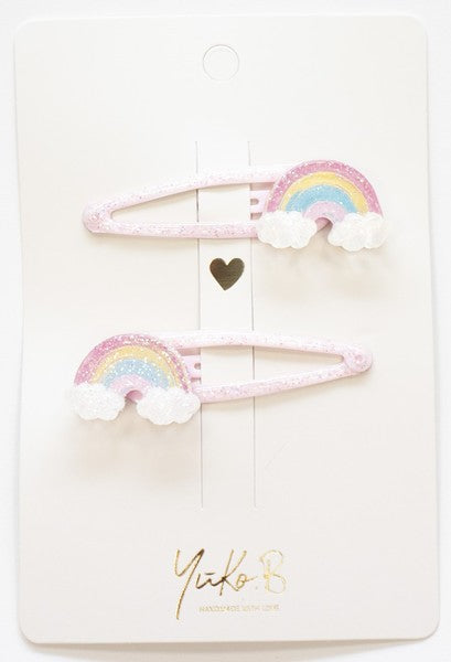Haarspeldjes fairy tale/horses/golden unicorn/rainbows