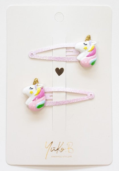 Haarspeldjes fairy tale/horses/golden unicorn/rainbows