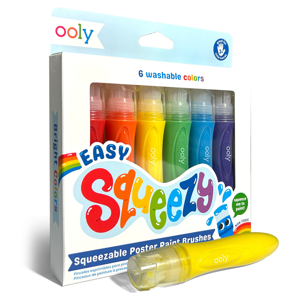 Easy squeezy squeezable poster paint brushes