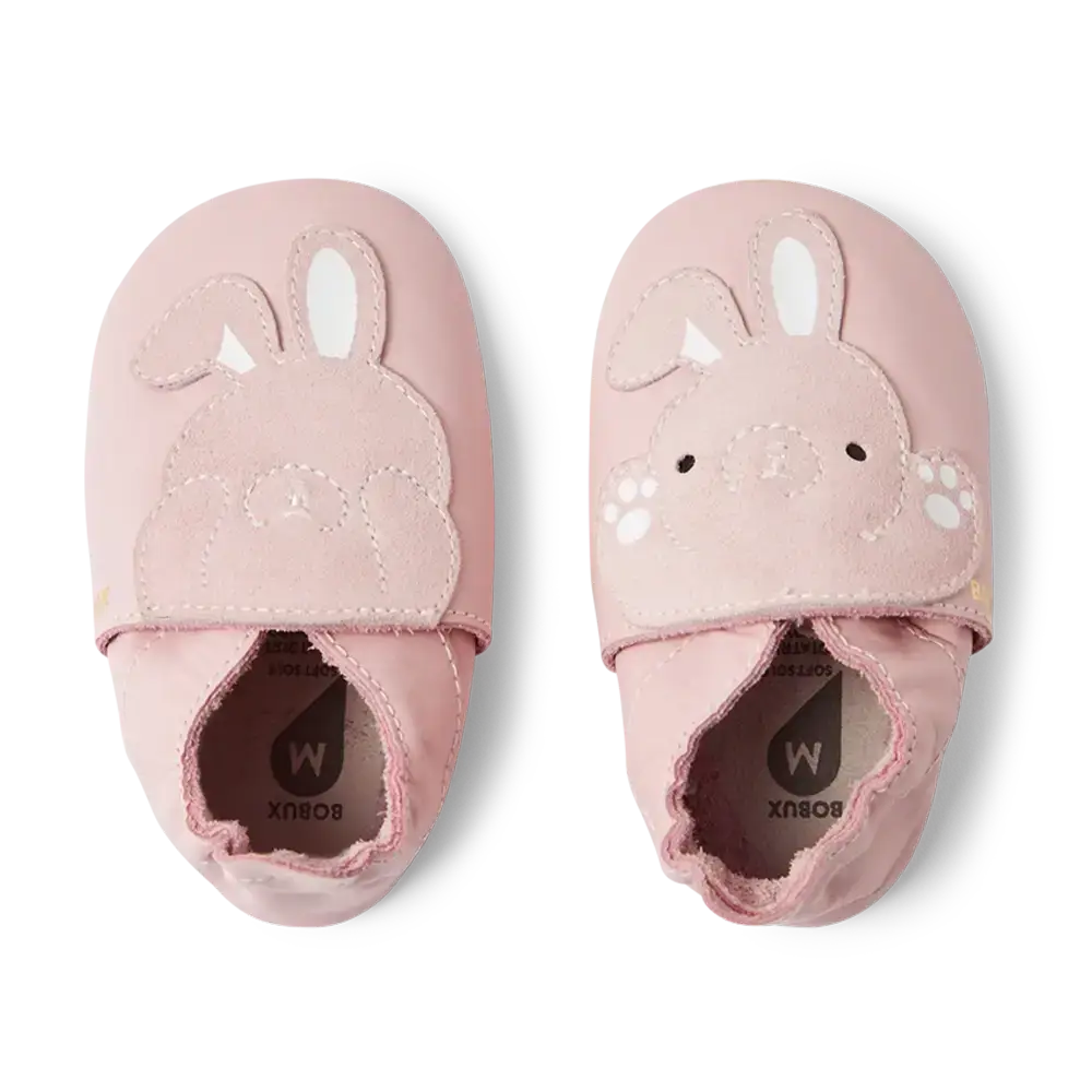 Soft sole peek a boo bunny pink/kitty white