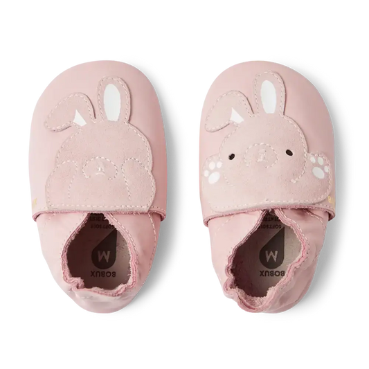 Soft sole peek a boo bunny pink/kitty white