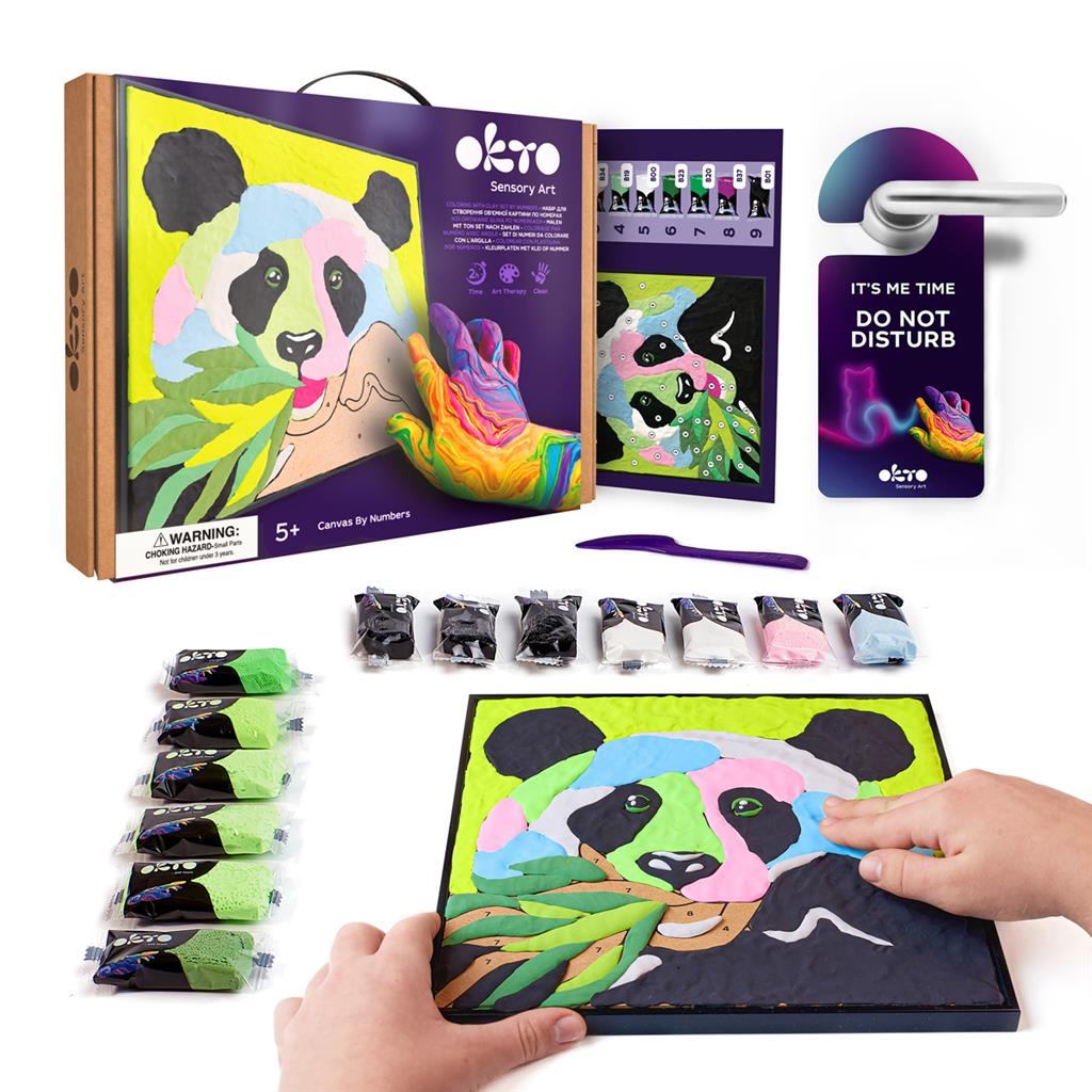 Sensory art kleuren op nummers dieren