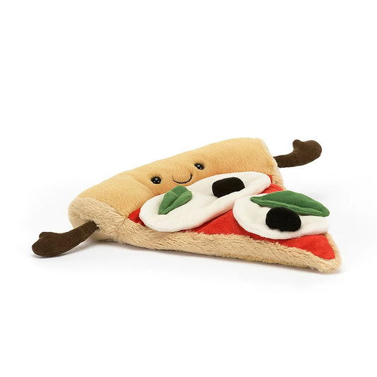 Amuseable slice of pizza/sandwich/burger