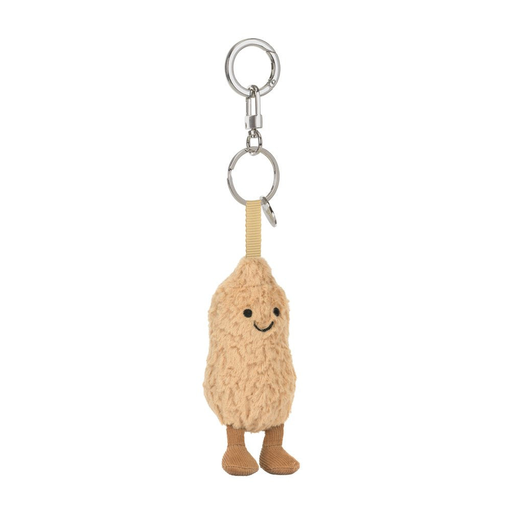 Amuseable peanut/cirrus storm cloud/peanut penguin/siofra shamrock/peach/thistlepop bunny bag charm