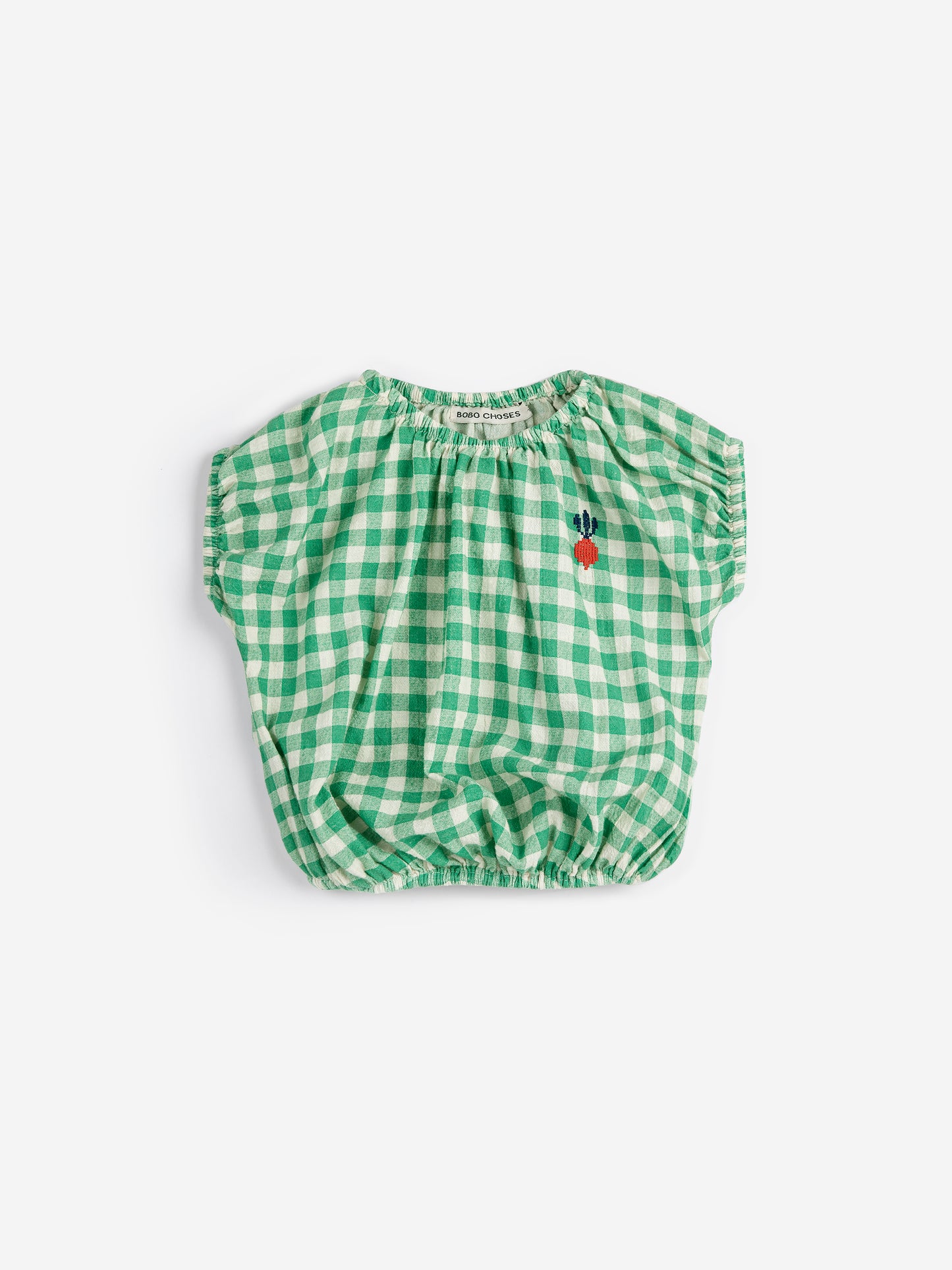 Pixel sugar beet vichy woven blouse