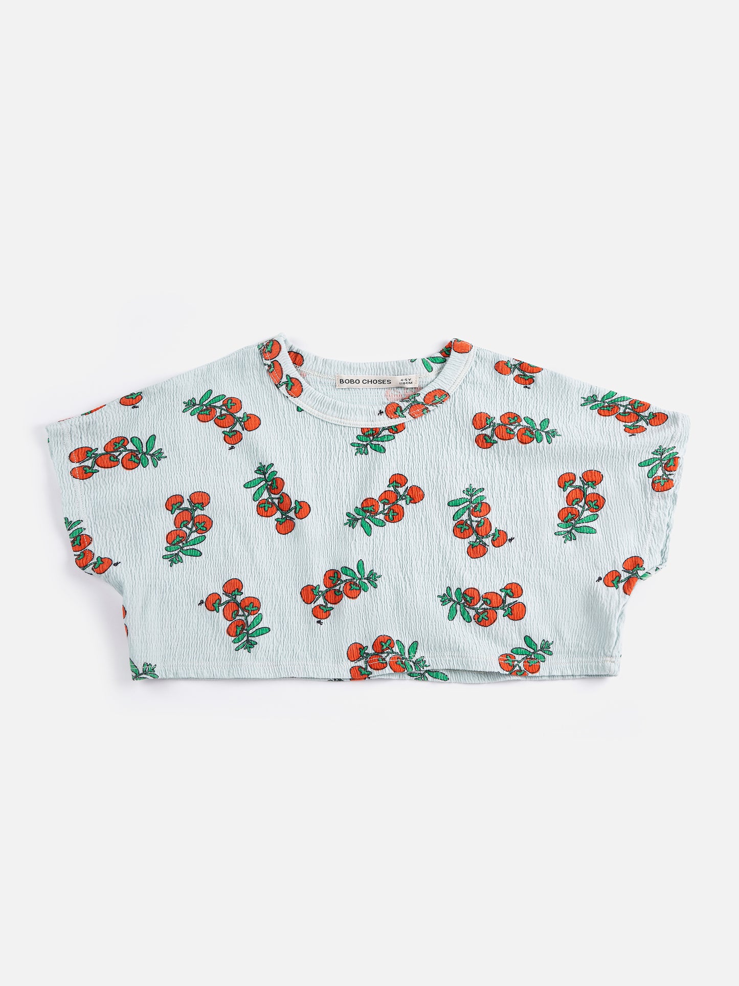 Juicy tomatoes all over cropped t-shirt