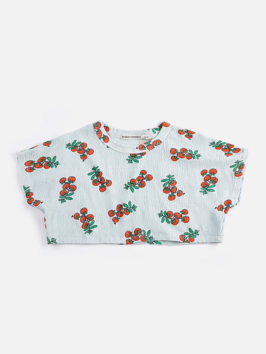 Juicy tomatoes all over cropped t-shirt