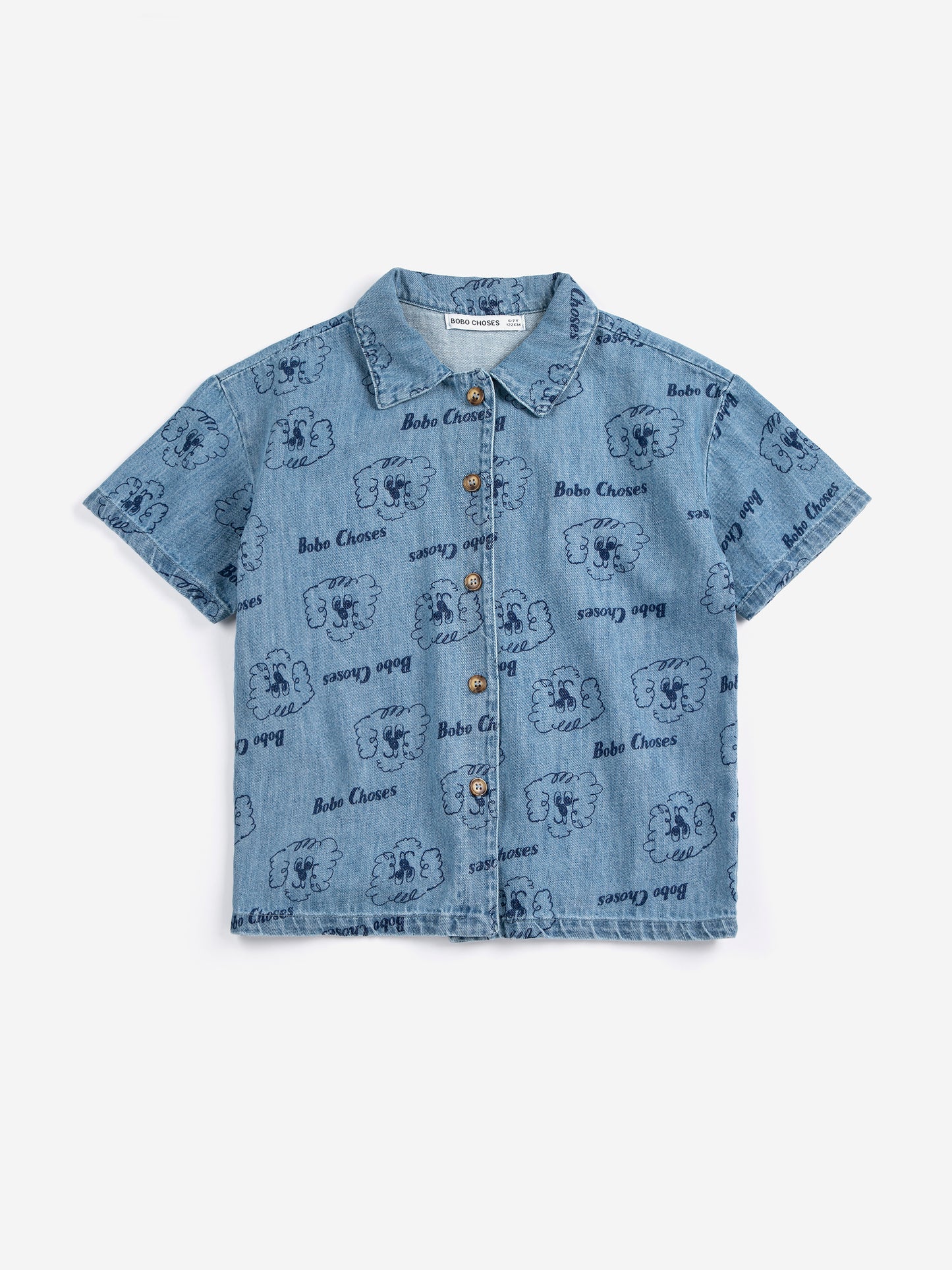 Pickle the dog all over denim shirt