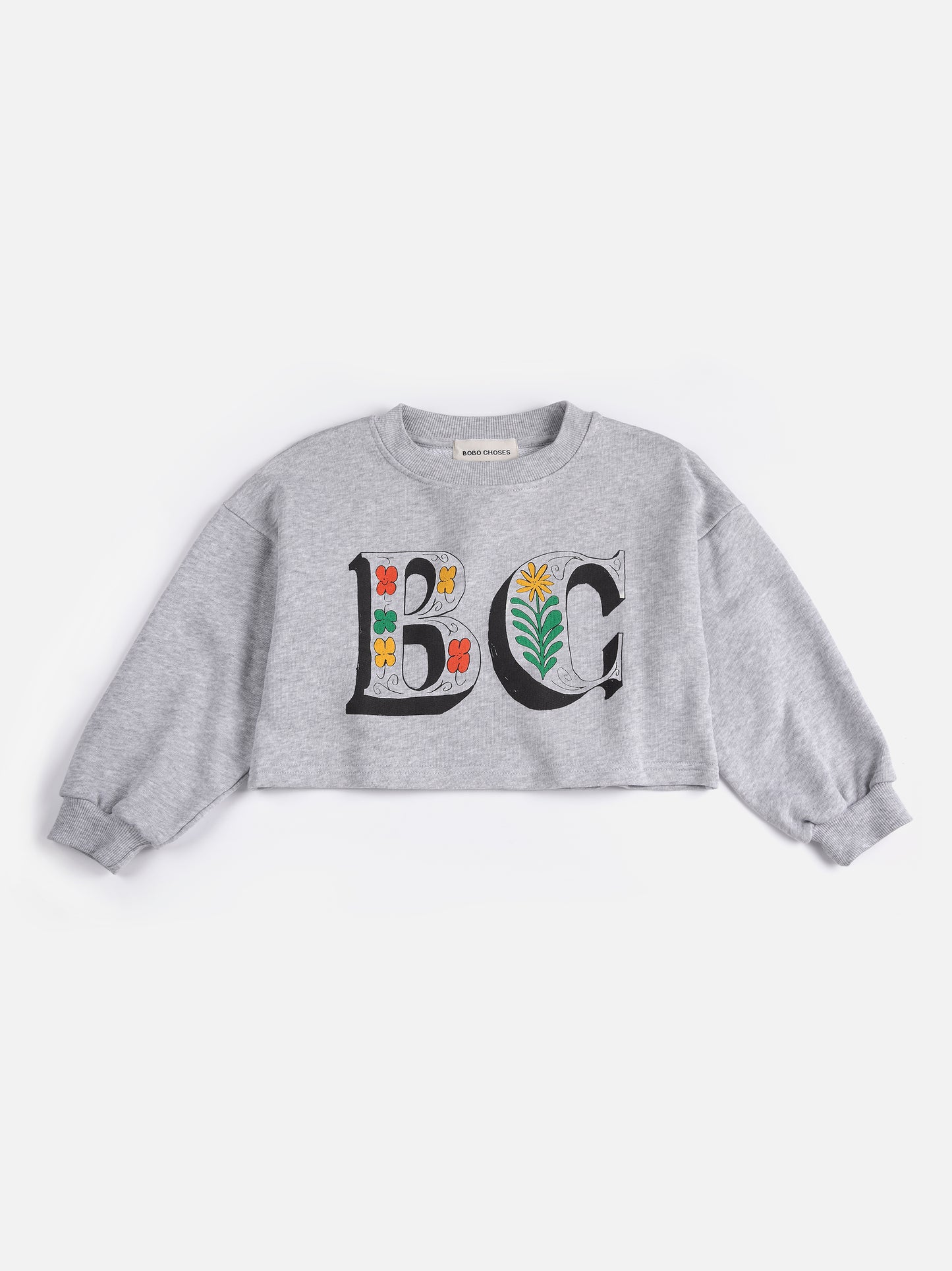 Spring letters cropped sweatshirt