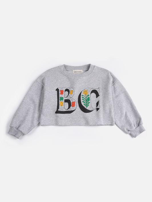 Spring letters cropped sweatshirt