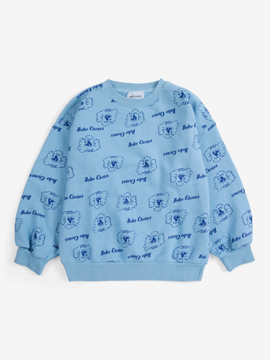 Pickles the dog all over sweatshirt