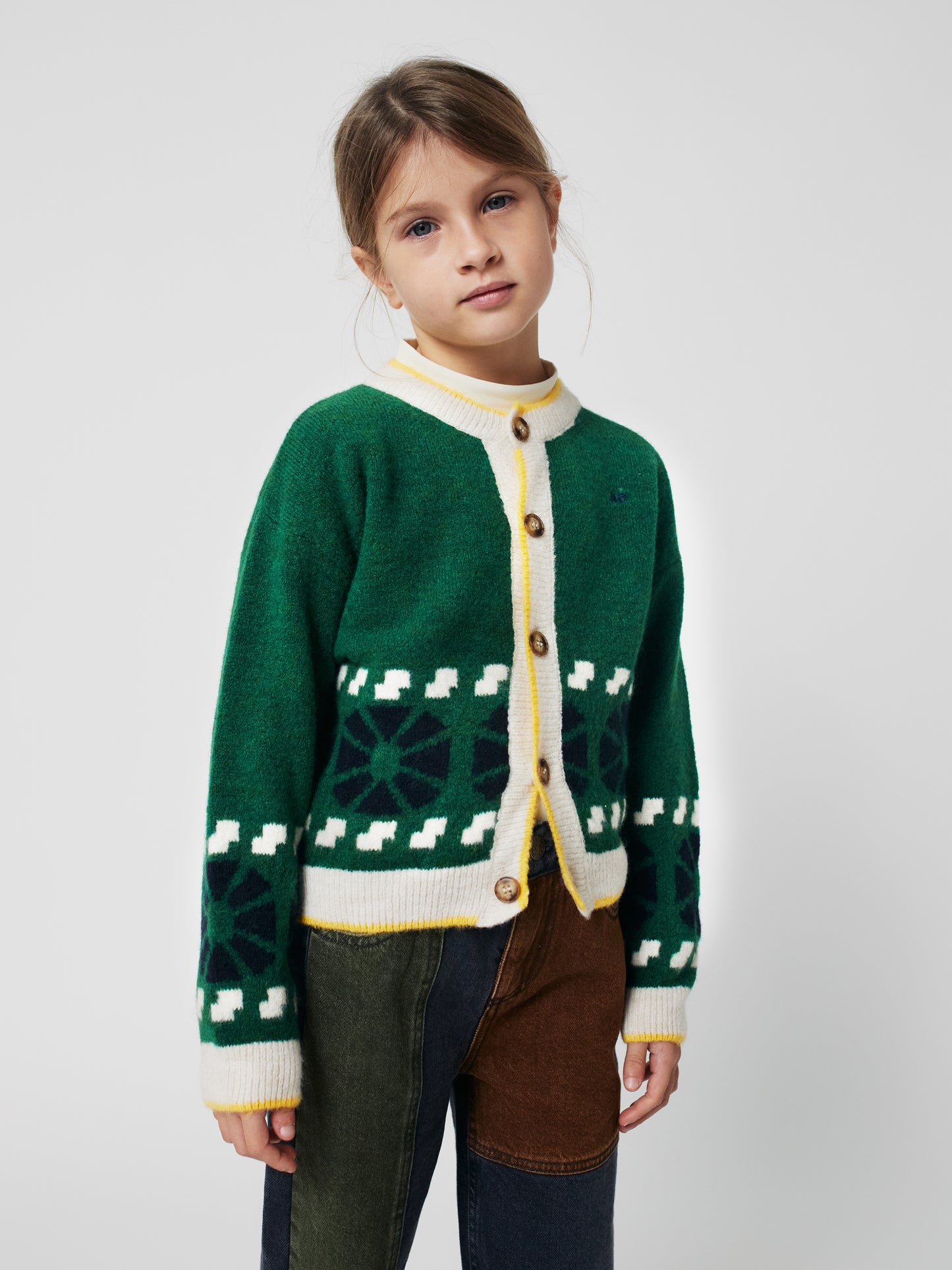 Kaleidoscope jacquard cardigan
