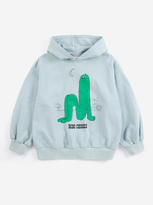 Long puff hoodie