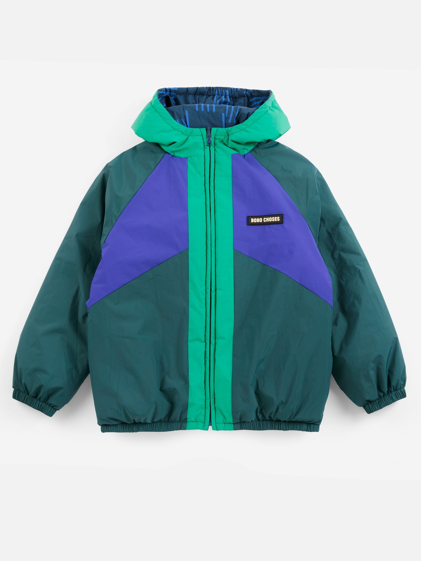 Almost moire all over reversible anorak