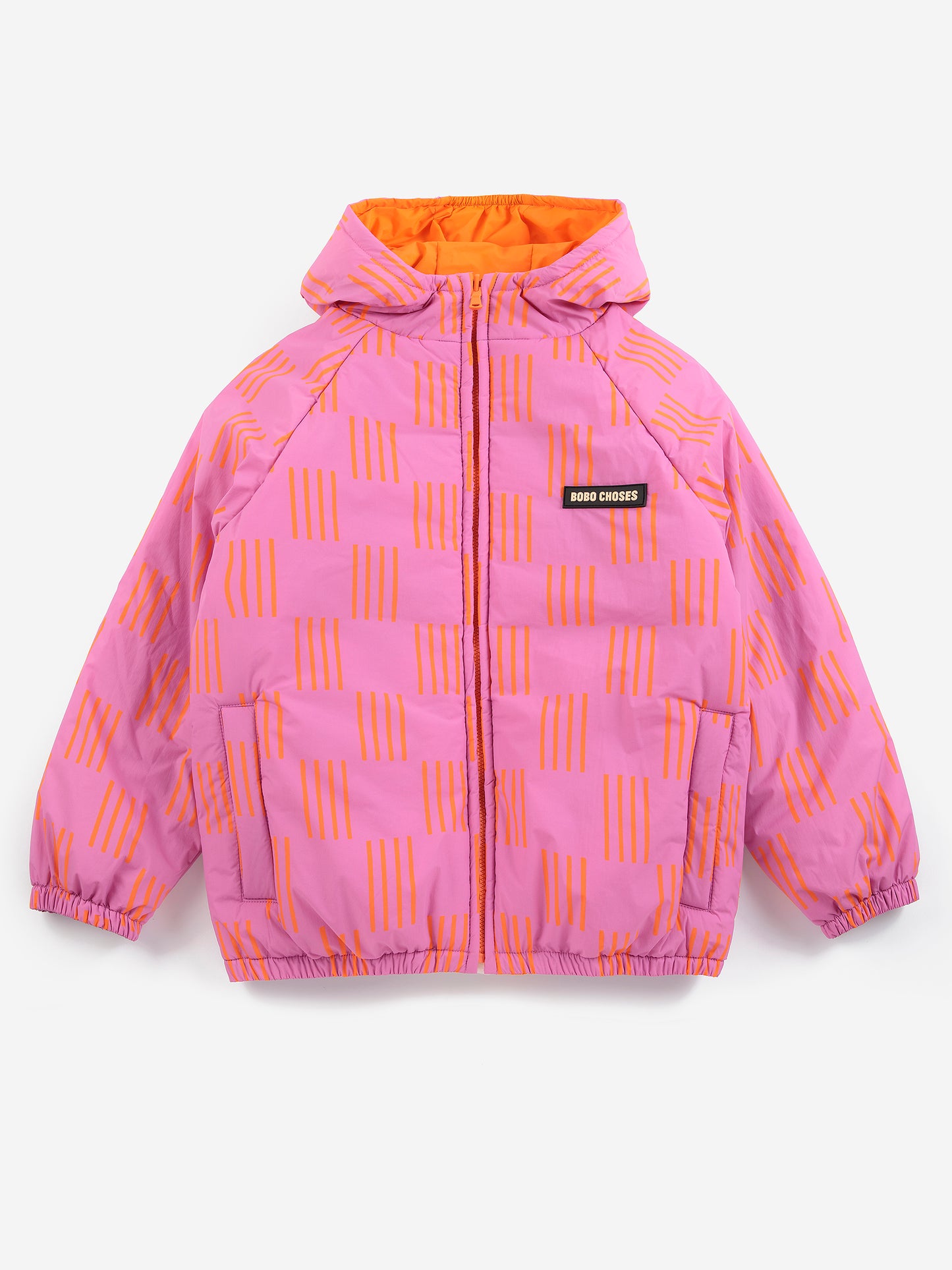 Almost moire all over reversible anorak