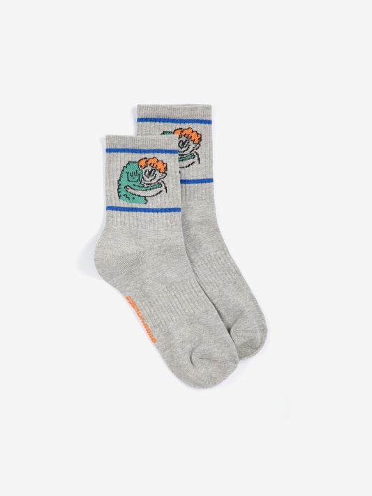 Hug hairy monster short socks