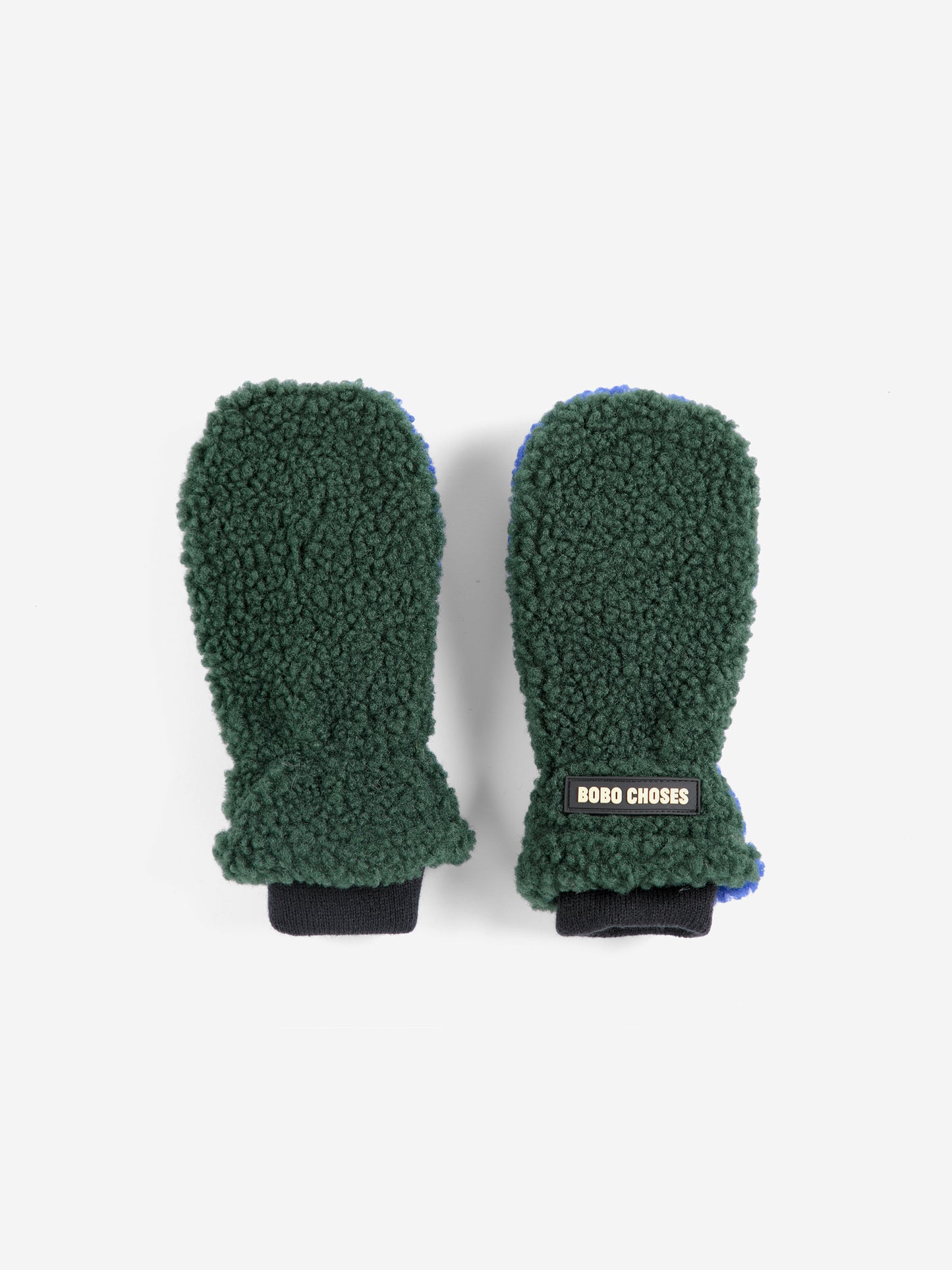Color block sheepskin mittens