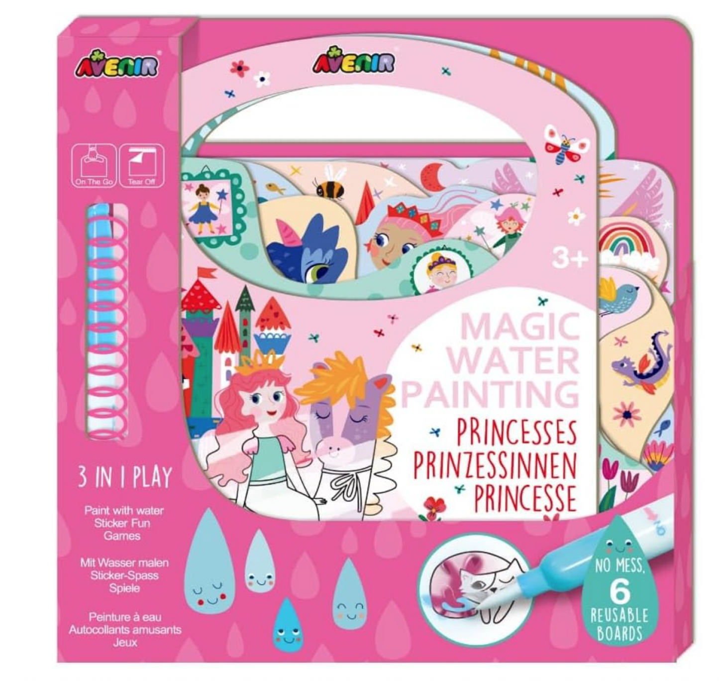 Magisch waterschilderen prinses/eenhoorns/dinosaurussen/4 seizoenen