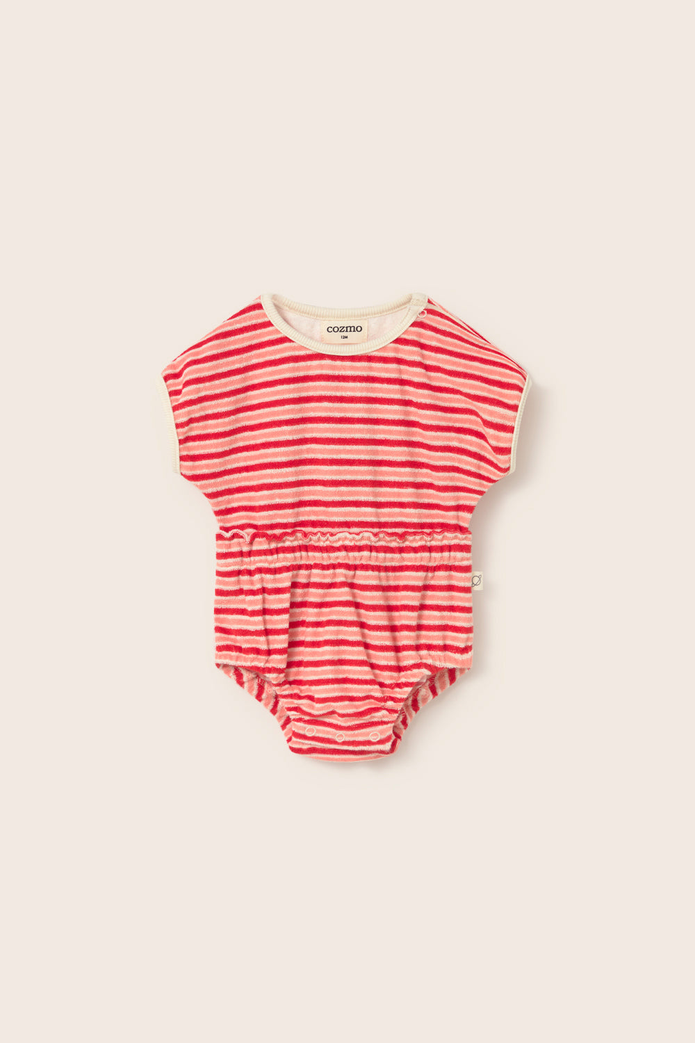 Gianna striped terry cloth romper