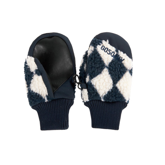 Donkey work teddy mittens