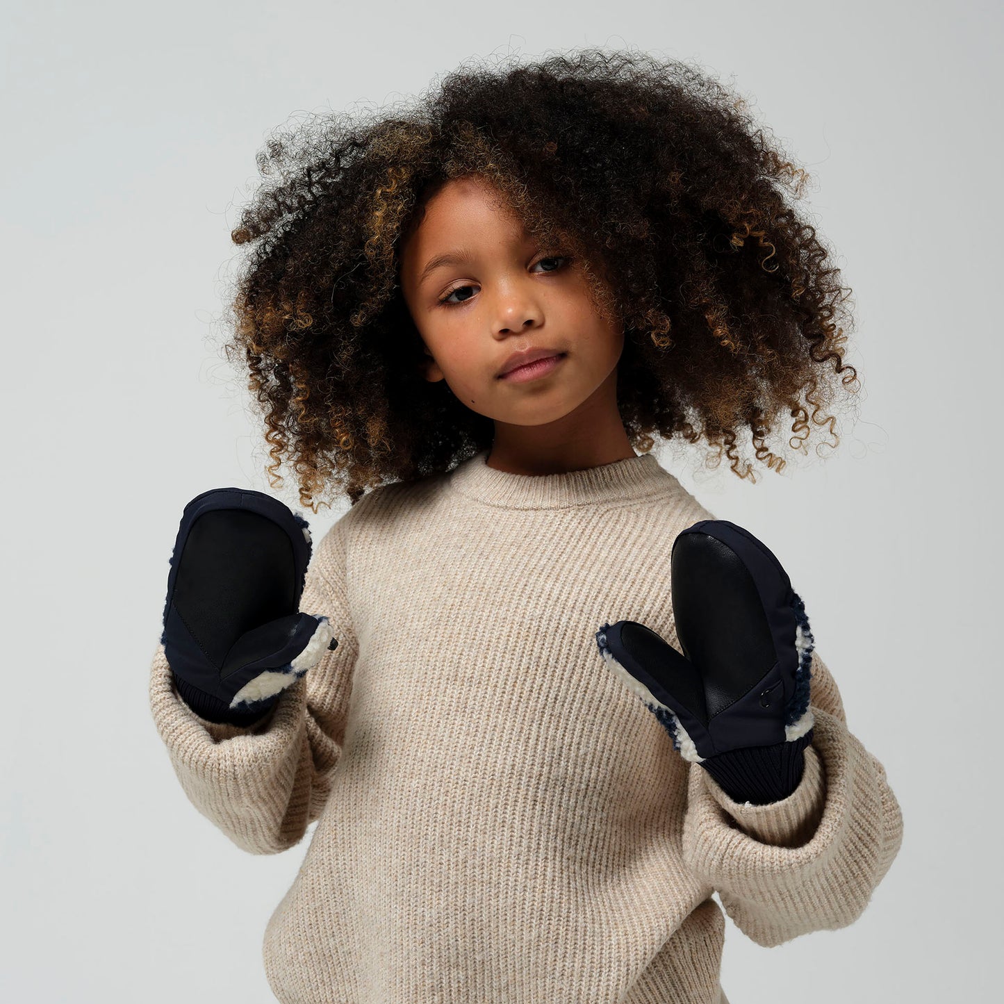 Donkey work teddy mittens