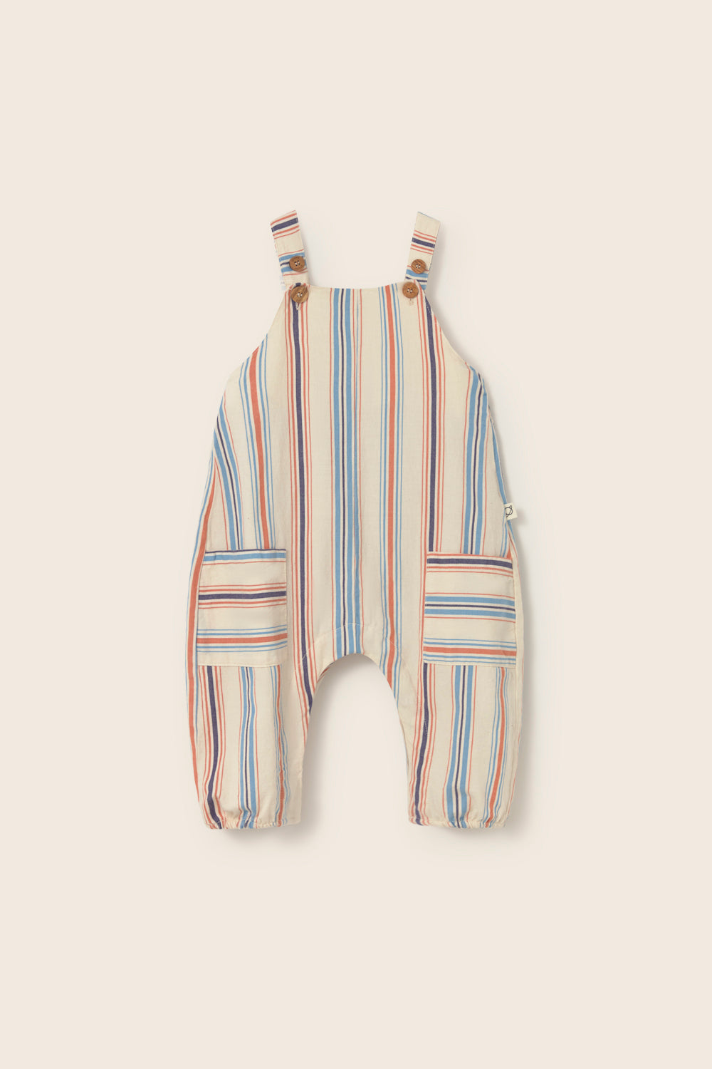Ranger striped cotton overalls