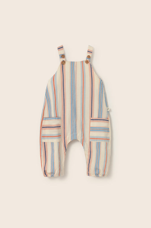 Ranger striped cotton overalls
