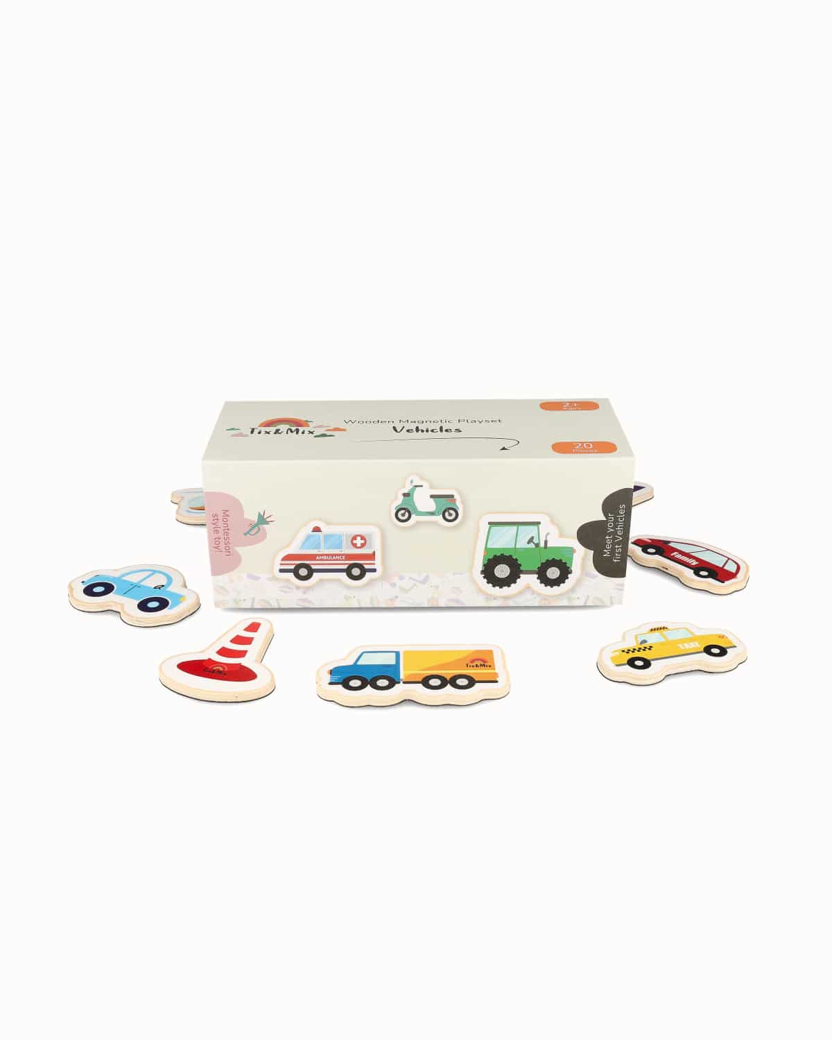 Magnetic playset meet the animals/explore vehicles