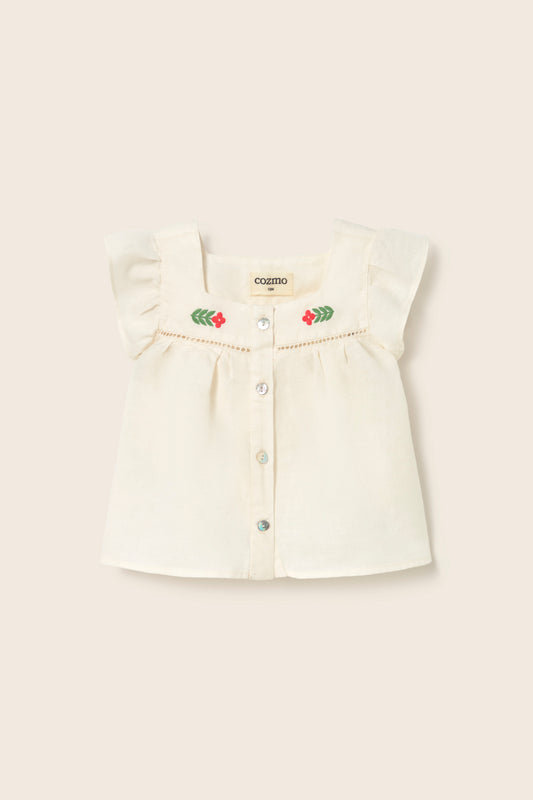 Vivi cotton linen blouse