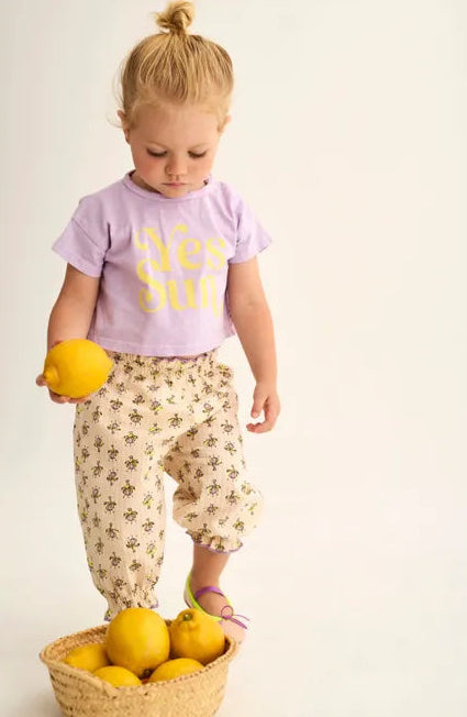 Aura soft slub cotton print t-shirt