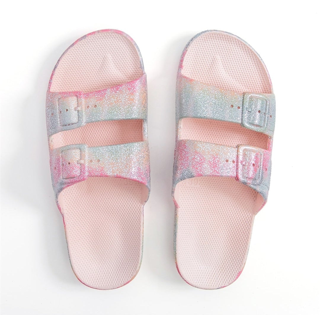 Slippers print/glitter