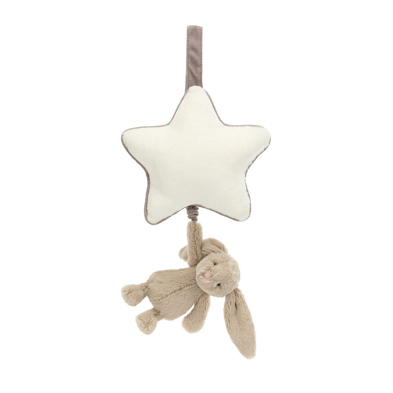 Amuseables moon/fox club/bashful silver/beige bunny musical pull