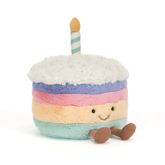 Amuseable rainbow birthday cake