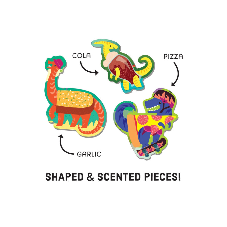Pizzasaurus scratch and sniff